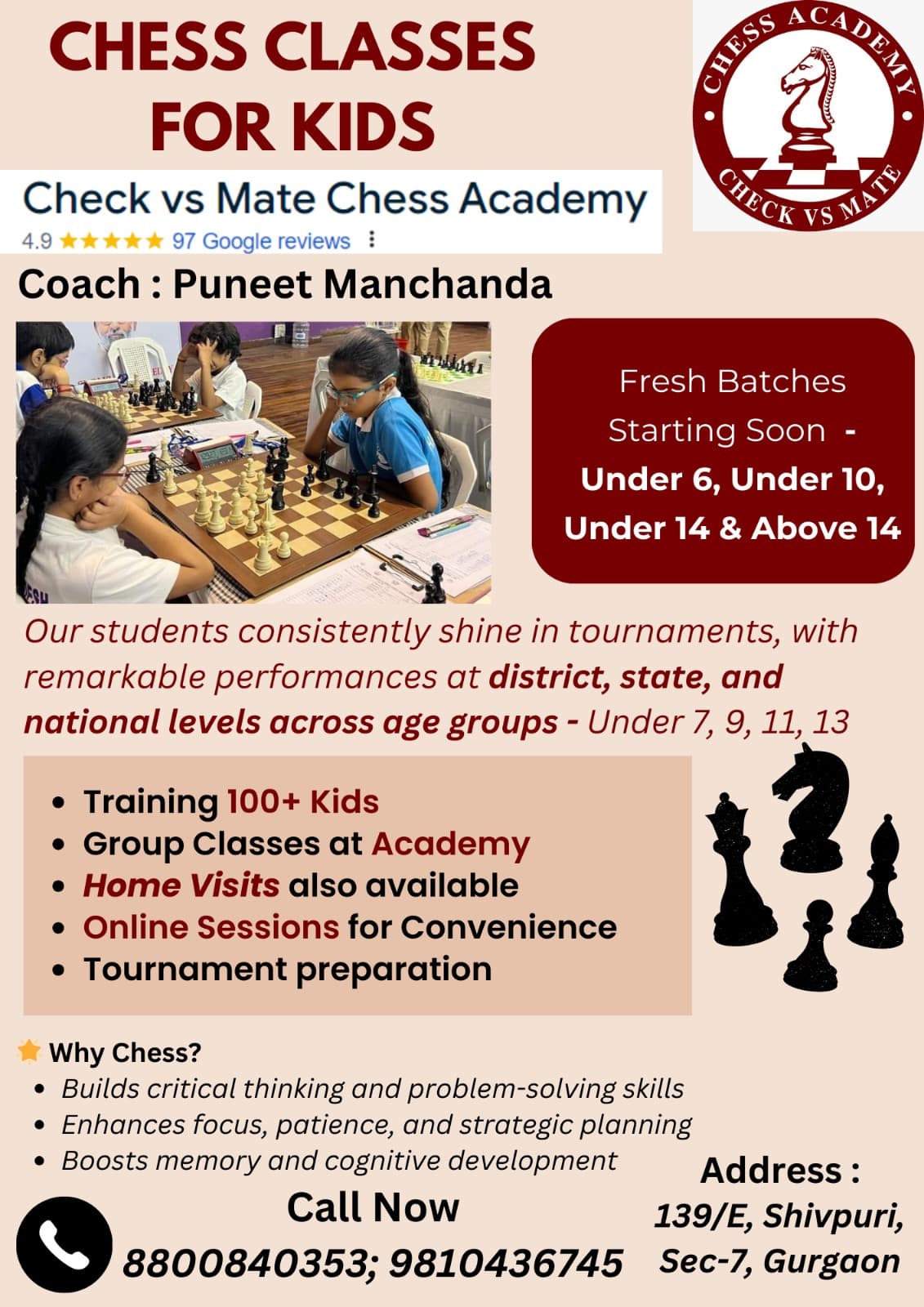 Chess tournament success